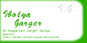 ibolya garger business card